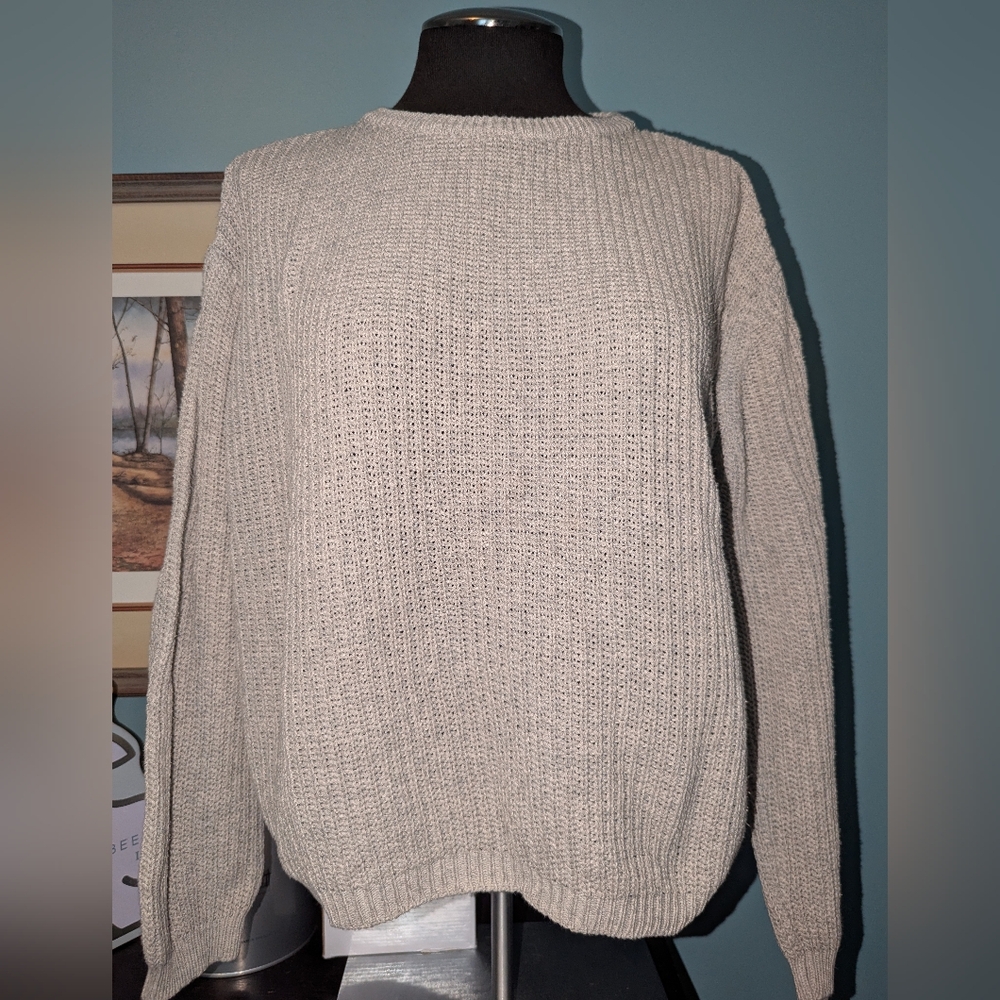 Brandy Melville ribbed knit sweater, one size fits most, gray